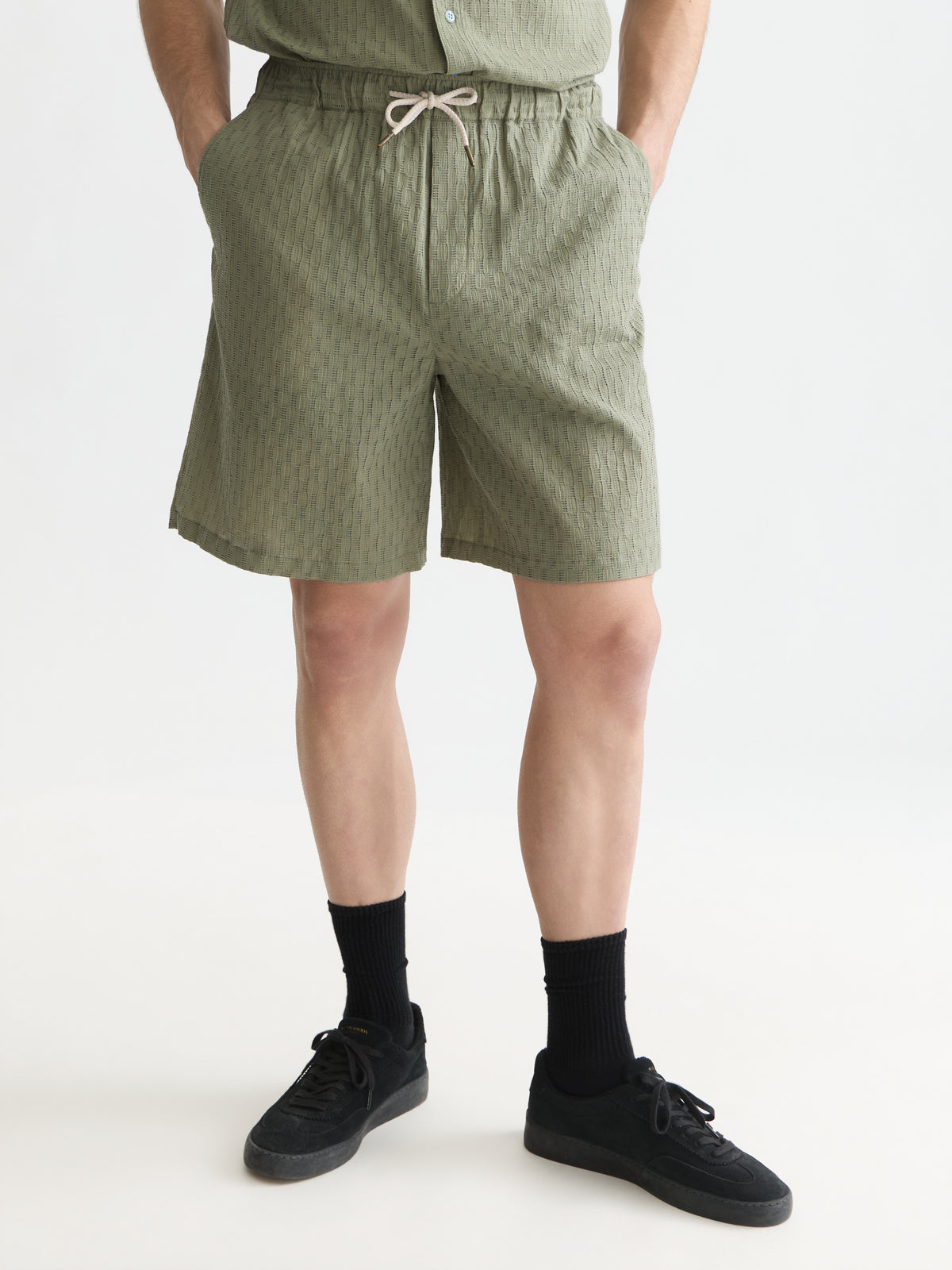 Lavender שורטס ברמודה לגברים Jacquard Seersucker SCOTCH & SODA