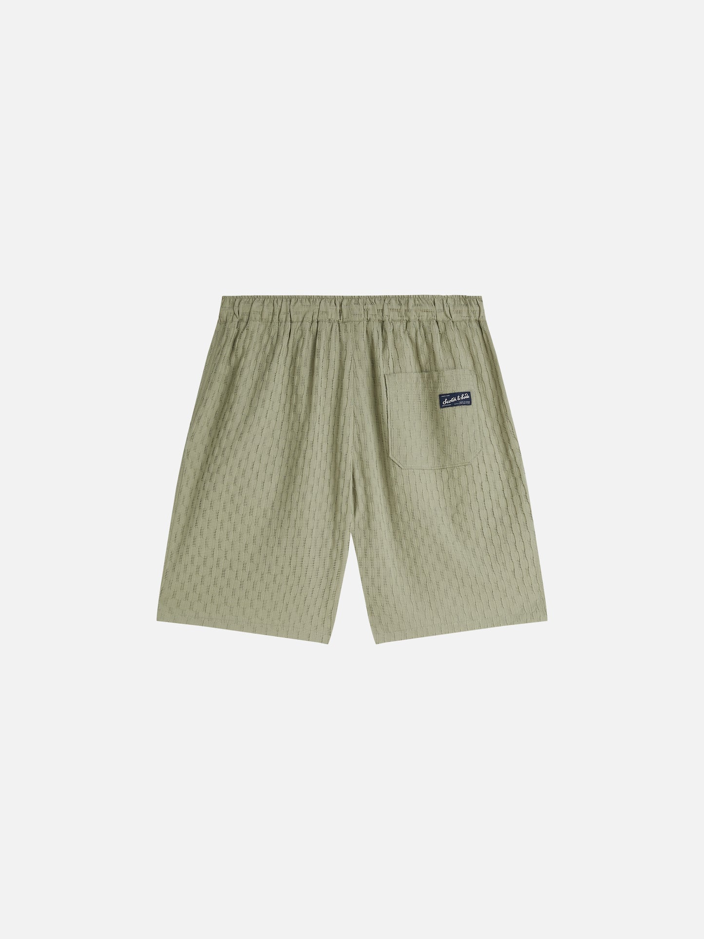 Dark Sea Green שורטס ברמודה לגברים Jacquard Seersucker SCOTCH & SODA