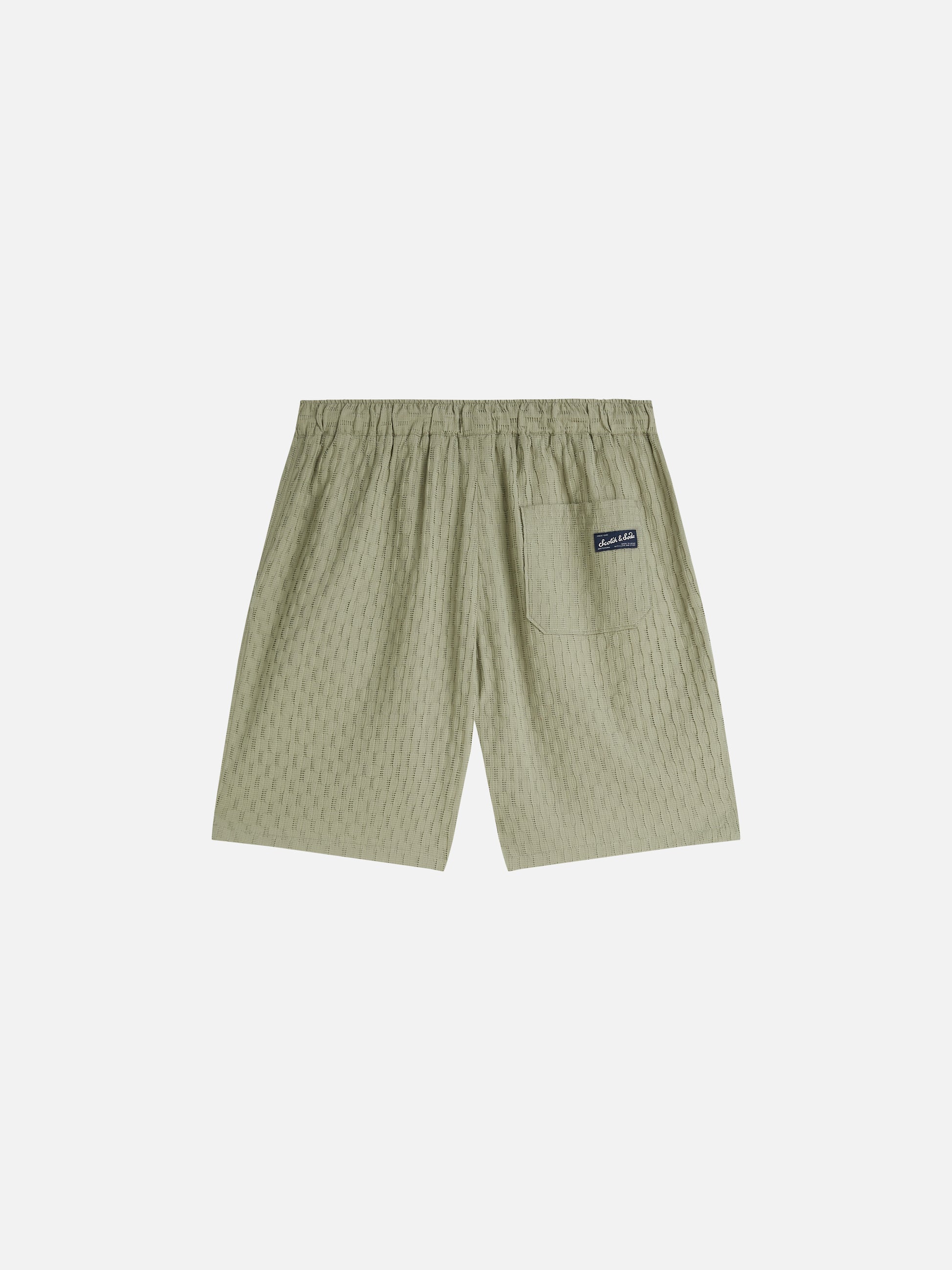 Dark Sea Green שורטס ברמודה לגברים Jacquard Seersucker SCOTCH & SODA