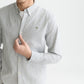 Gray חולצה מכופתרת אוקספורד לגברים Seasonal Core Striped SCOTCH & SODA
