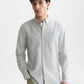 Lavender חולצה מכופתרת אוקספורד לגברים Seasonal Core Striped SCOTCH & SODA