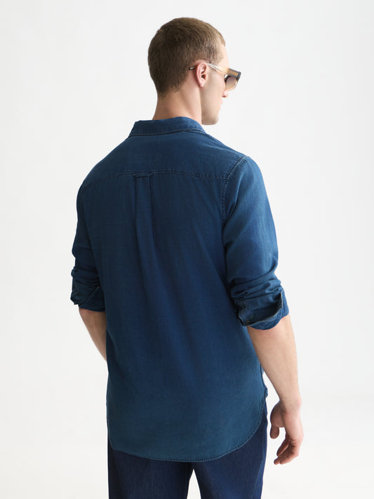 Dark Slate Gray חולצה מכופתרת דנים לגברים Denim Structured SCOTCH & SODA