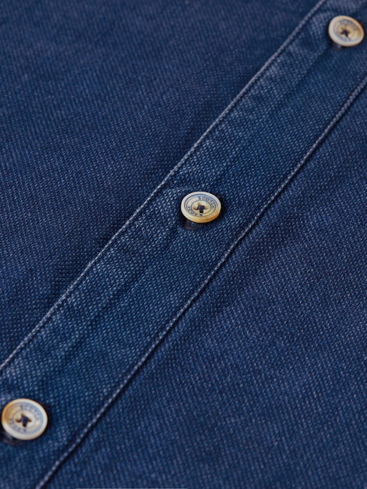 Dark Slate Gray חולצה מכופתרת דנים לגברים Denim Structured SCOTCH & SODA