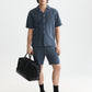Lavender חולצה מכופתרת קצרה לגברים Textured Relaxed SCOTCH & SODA