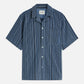 Dark Slate Gray חולצה מכופתרת קצרה לגברים Textured Relaxed SCOTCH & SODA
