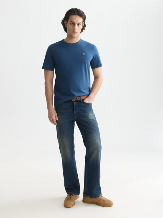 White Smoke טי שירט קצרה לגברים Seasonal Core Chest Logo SCOTCH & SODA