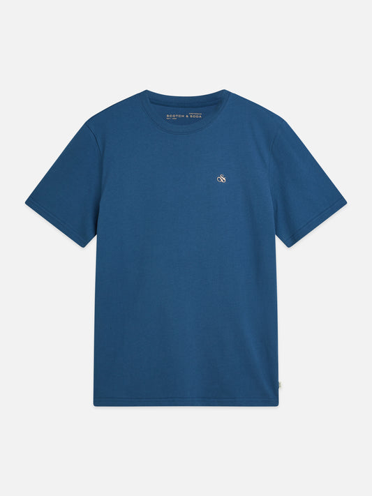 Dark Slate Blue טי שירט קצרה לגברים Seasonal Core Chest Logo SCOTCH & SODA