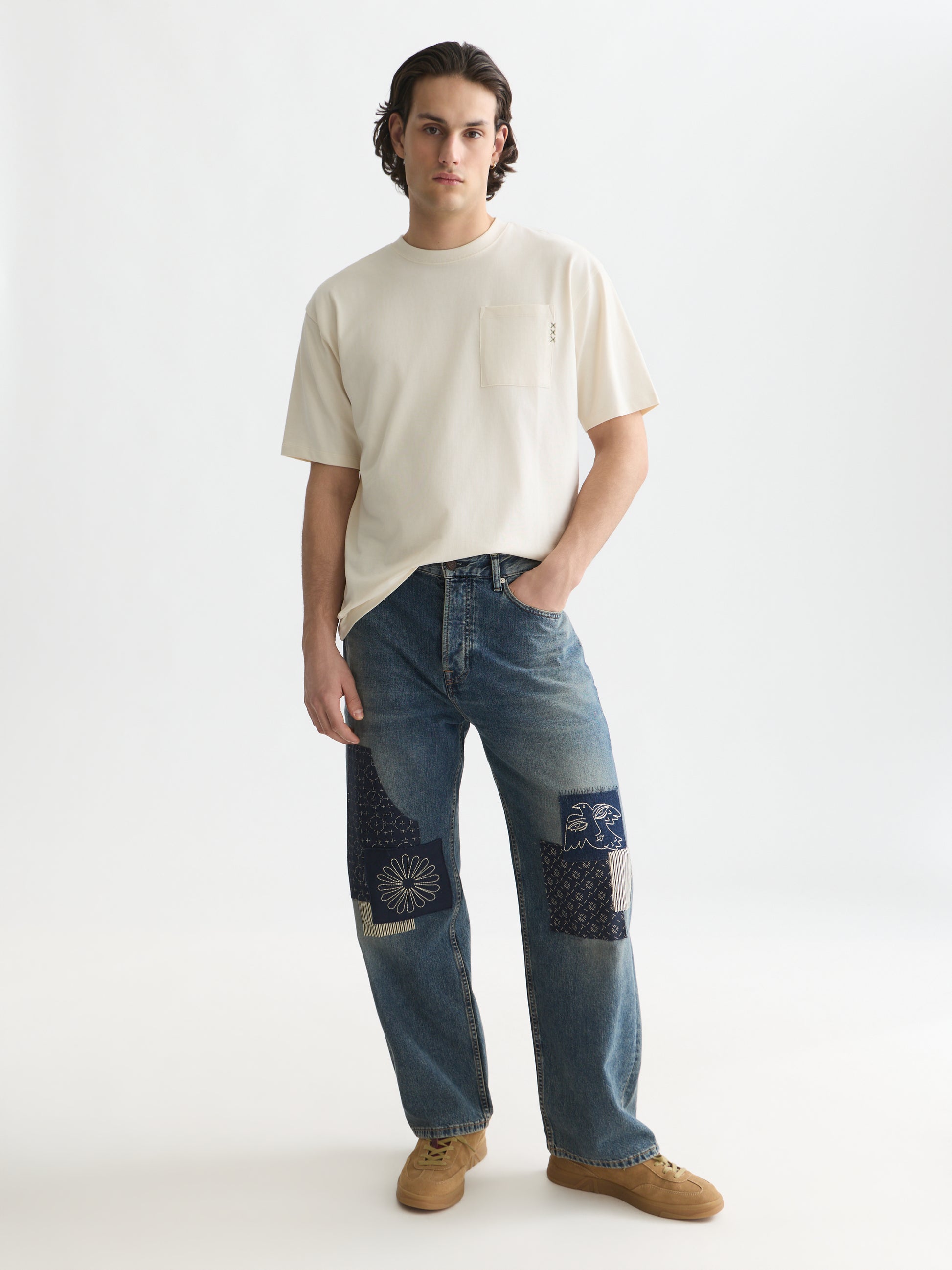 Lavender טי שירט קצרה לגברים Seasonal Core 3 Crosses SCOTCH & SODA