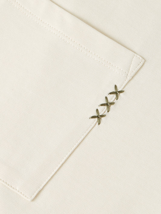 Antique White טי שירט קצרה לגברים Seasonal Core 3 Crosses SCOTCH & SODA