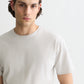 Lavender טי שירט קצרה לגברים Seasonal Core Raw-Edged SCOTCH & SODA