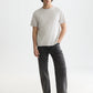 Lavender טי שירט קצרה לגברים Seasonal Core Raw-Edged SCOTCH & SODA