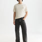 White Smoke טי שירט קצרה לגברים Textured Jacquard SCOTCH & SODA
