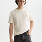 White Smoke טי שירט קצרה לגברים Textured Jacquard SCOTCH & SODA