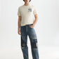 White Smoke טי שירט קצרה לגברים Left Chest Artwork SCOTCH & SODA