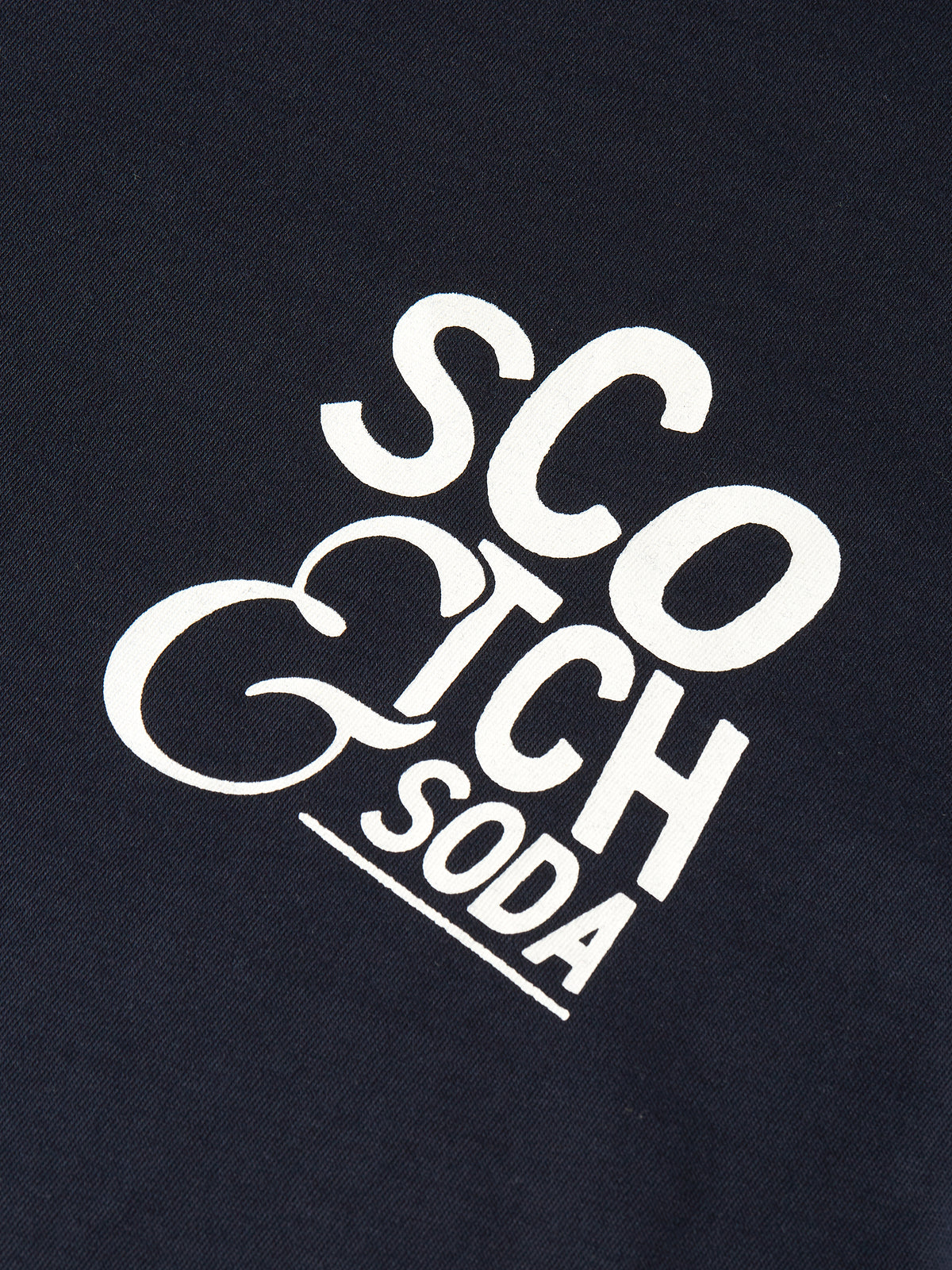 Black טי שירט קצרה לגברים Left Chest Artwork SCOTCH & SODA