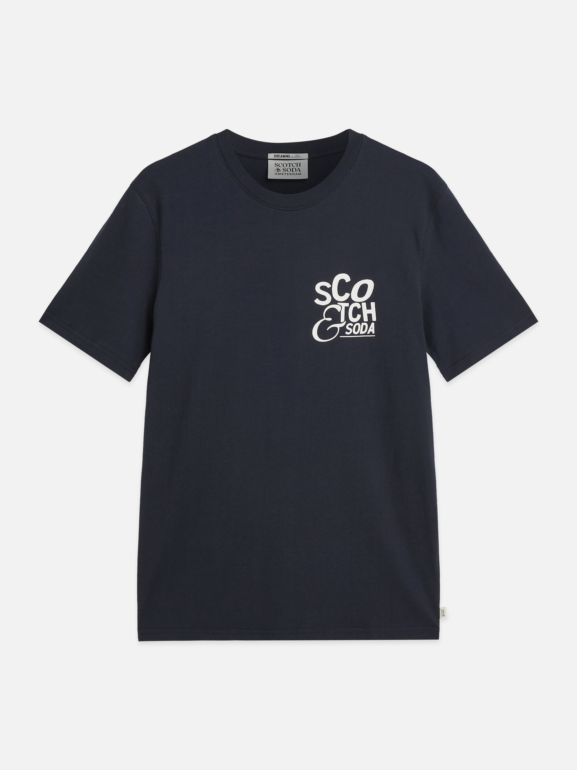 Dark Slate Gray טי שירט קצרה לגברים Left Chest Artwork SCOTCH & SODA