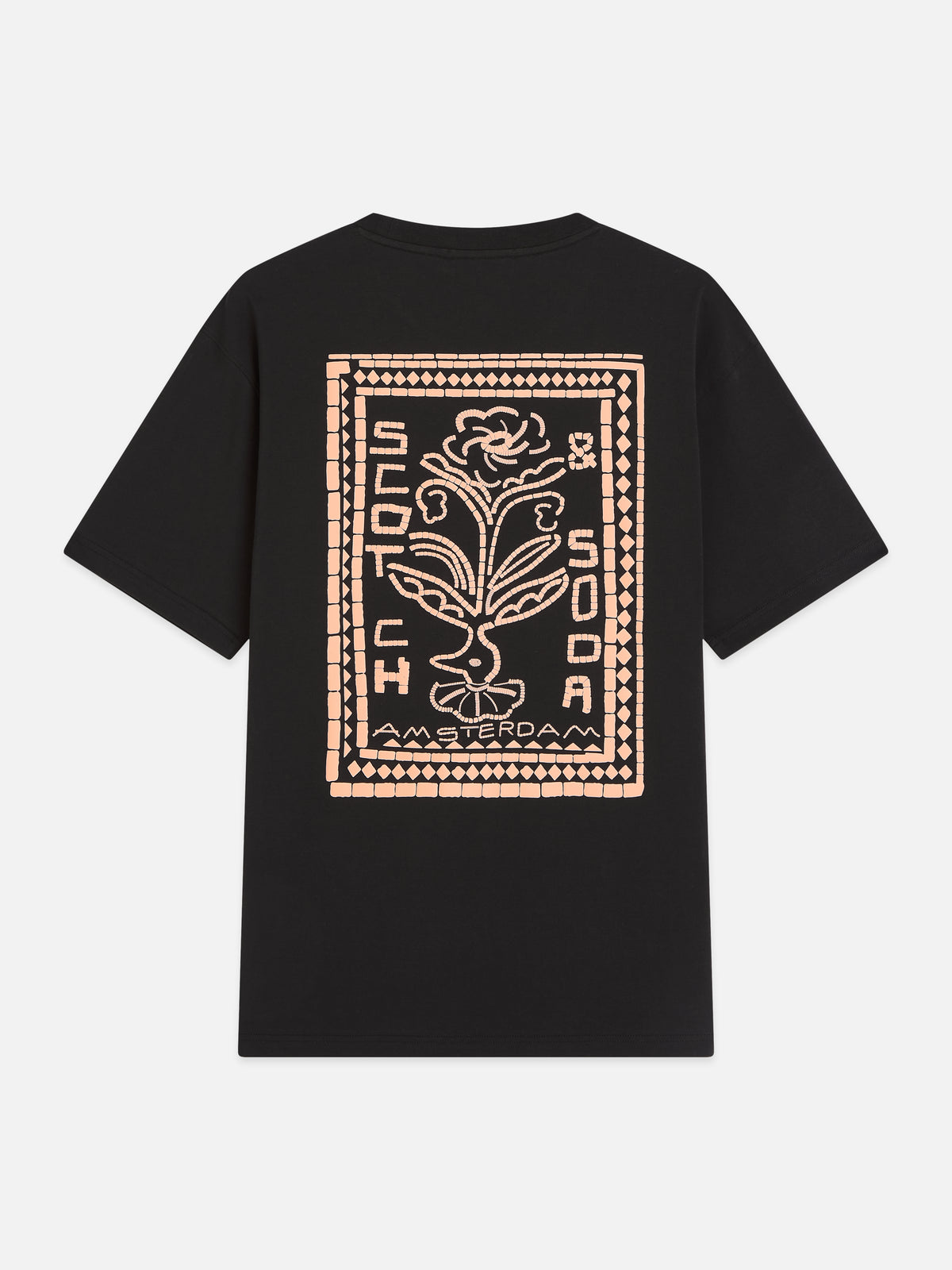 White Smoke טי שירט קצרה לגברים Front And Back Artwork SCOTCH & SODA