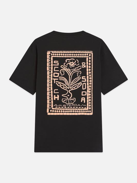 White Smoke טי שירט קצרה לגברים Front And Back Artwork SCOTCH & SODA