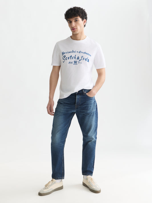 White Smoke טי שירט קצרה לגברים Front Artwork SCOTCH & SODA