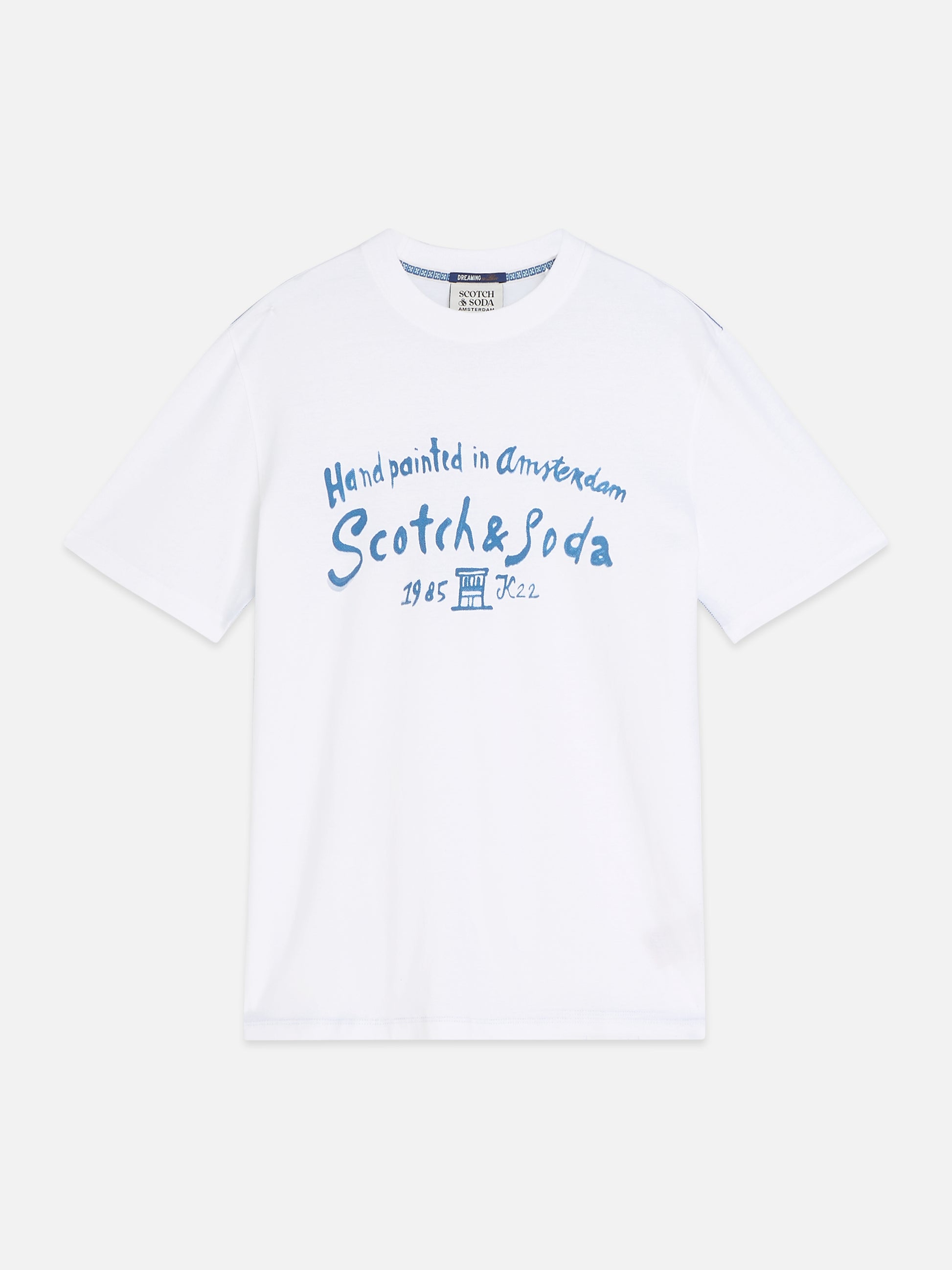 White Smoke טי שירט קצרה לגברים Front Artwork SCOTCH & SODA