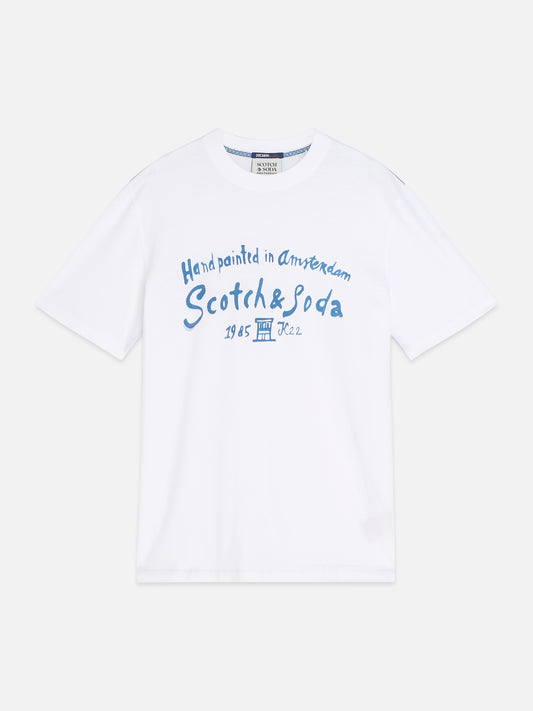 White Smoke טי שירט קצרה לגברים Front Artwork SCOTCH & SODA