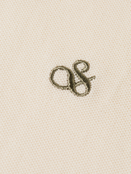 Light Gray חולצת פולו לגברים Seasonal Core Pique Chest Logo SCOTCH & SODA