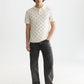 White Smoke חולצת פולו לגברים Micro-Printed SCOTCH & SODA