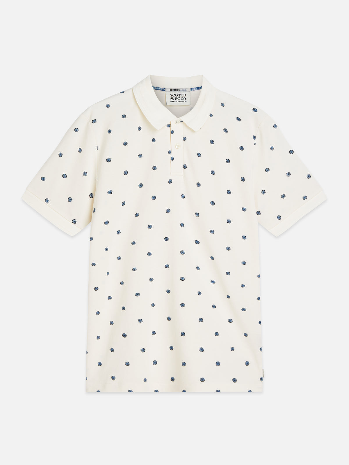 Lavender חולצת פולו לגברים Micro-Printed SCOTCH & SODA
