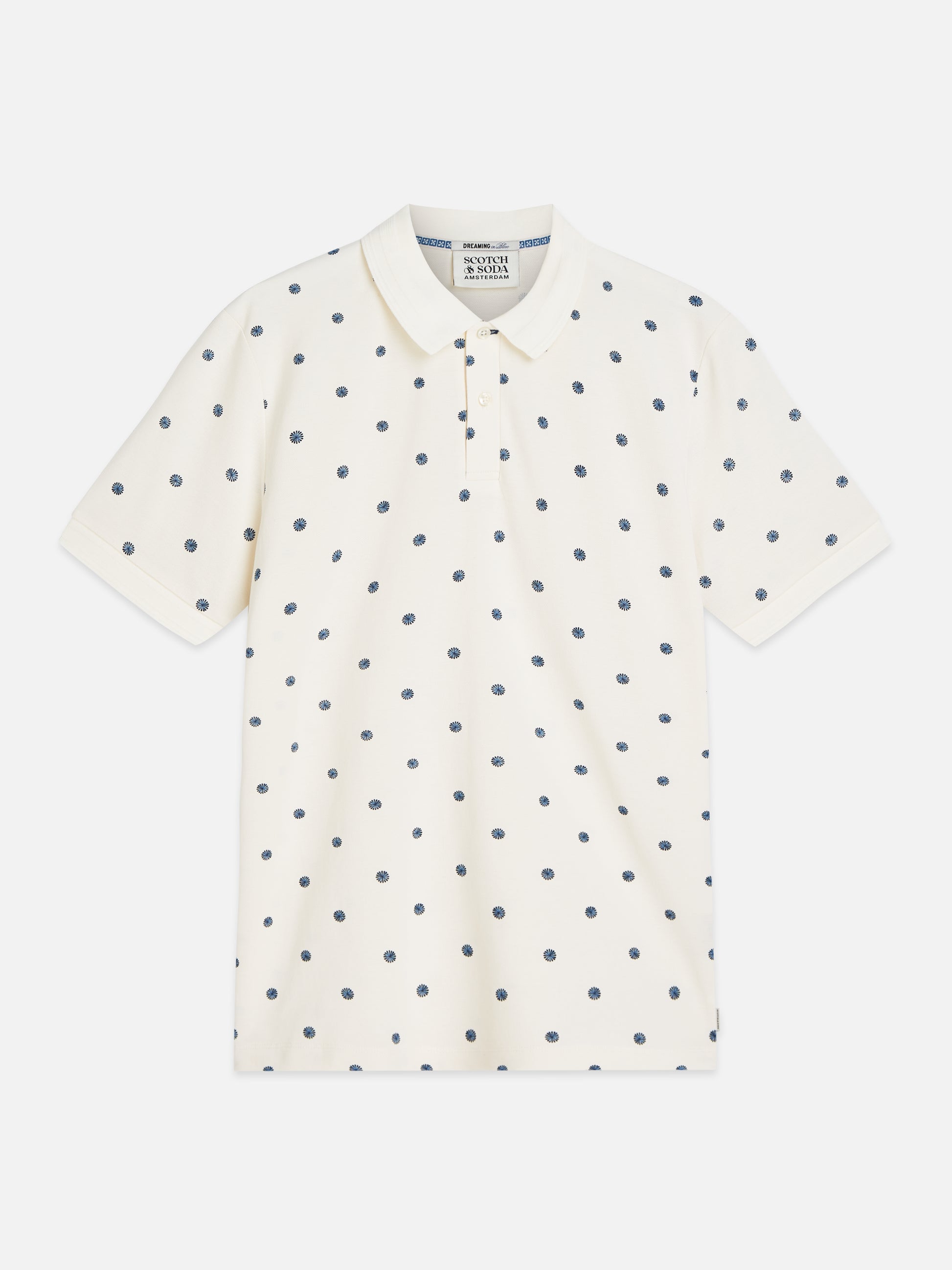 Lavender חולצת פולו לגברים Micro-Printed SCOTCH & SODA
