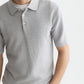 Light Slate Gray חולצת פולו לגברים Seasonal Core Structured Knitted SCOTCH & SODA