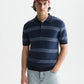 White Smoke חולצת פולו לגברים Striped Structured Knitted SCOTCH & SODA