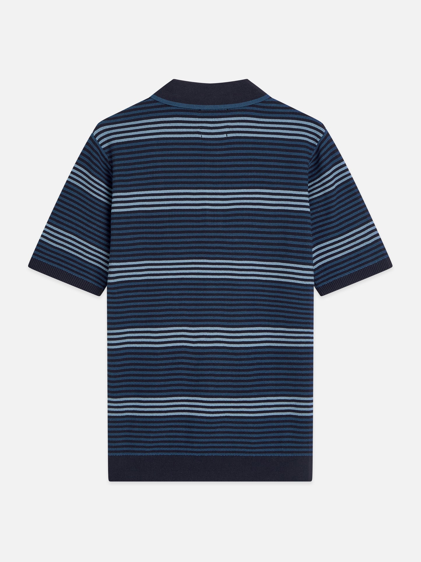 White Smoke חולצת פולו לגברים Striped Structured Knitted SCOTCH & SODA