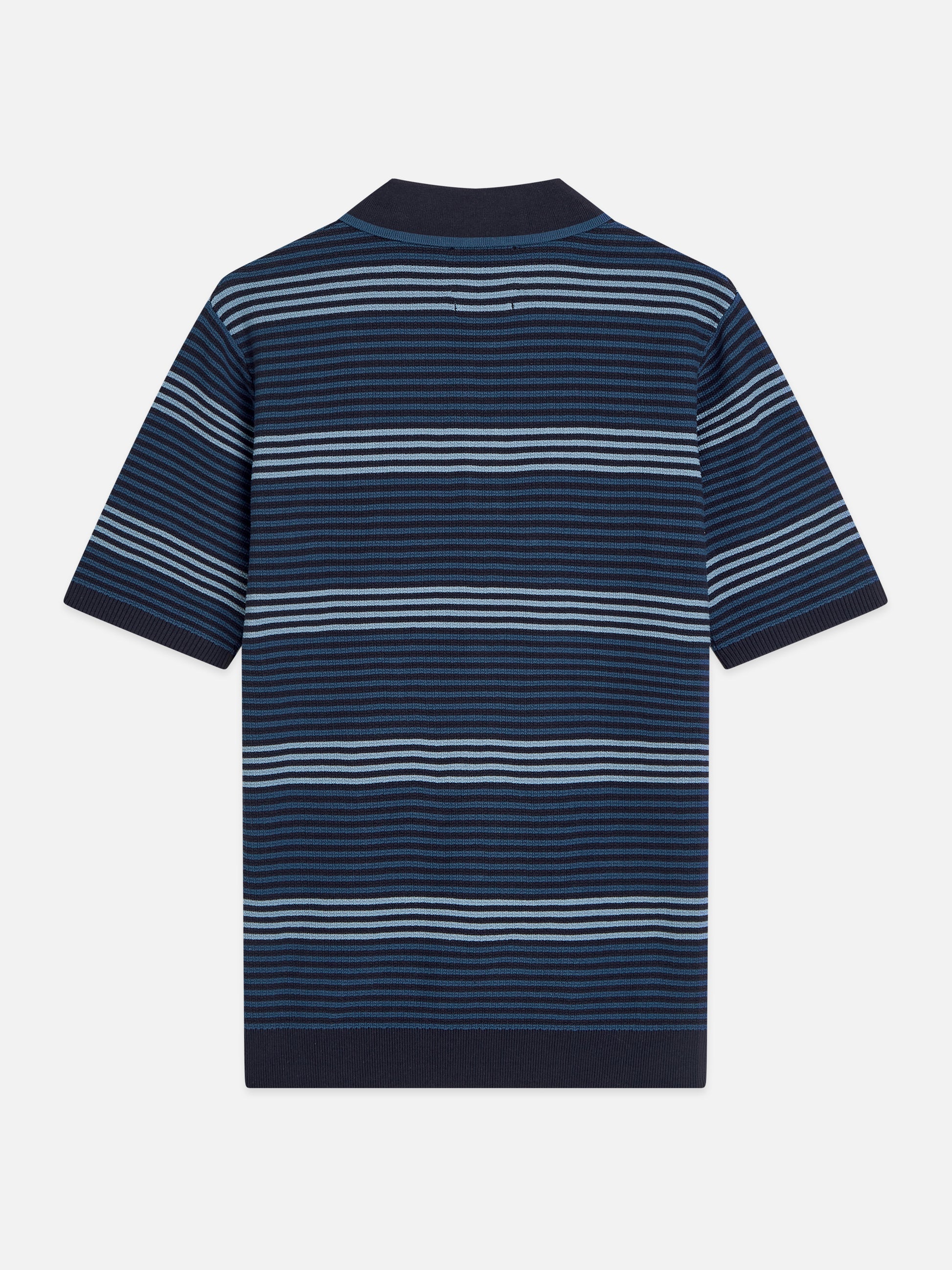 White Smoke חולצת פולו לגברים Striped Structured Knitted SCOTCH & SODA