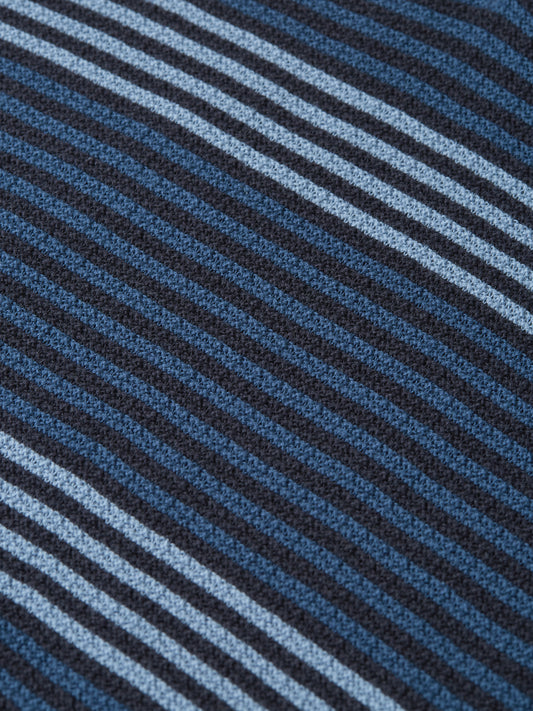 Dark Slate Gray חולצת פולו לגברים Striped Structured Knitted SCOTCH & SODA