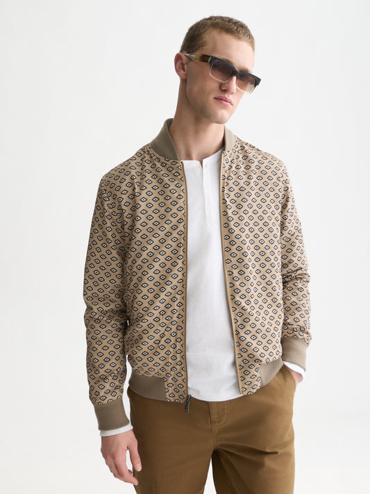 White Smoke ג'קט דו צדדי לגברים Reversible Bomber SCOTCH & SODA