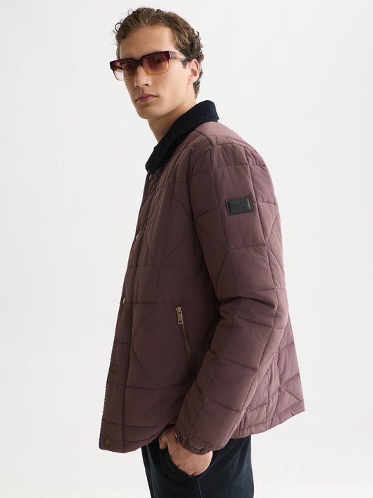 Dark Slate Gray ג'קט מרופד לגברים Quilted Geo SCOTCH & SODA