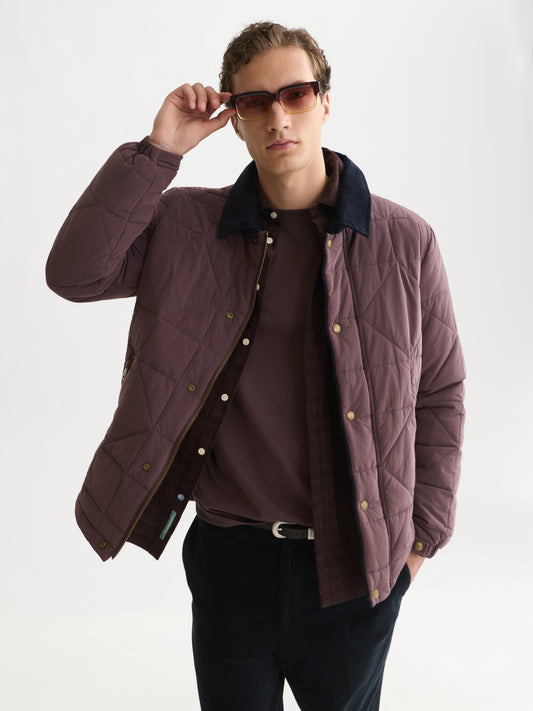 Lavender ג'קט מרופד לגברים Quilted Geo SCOTCH & SODA