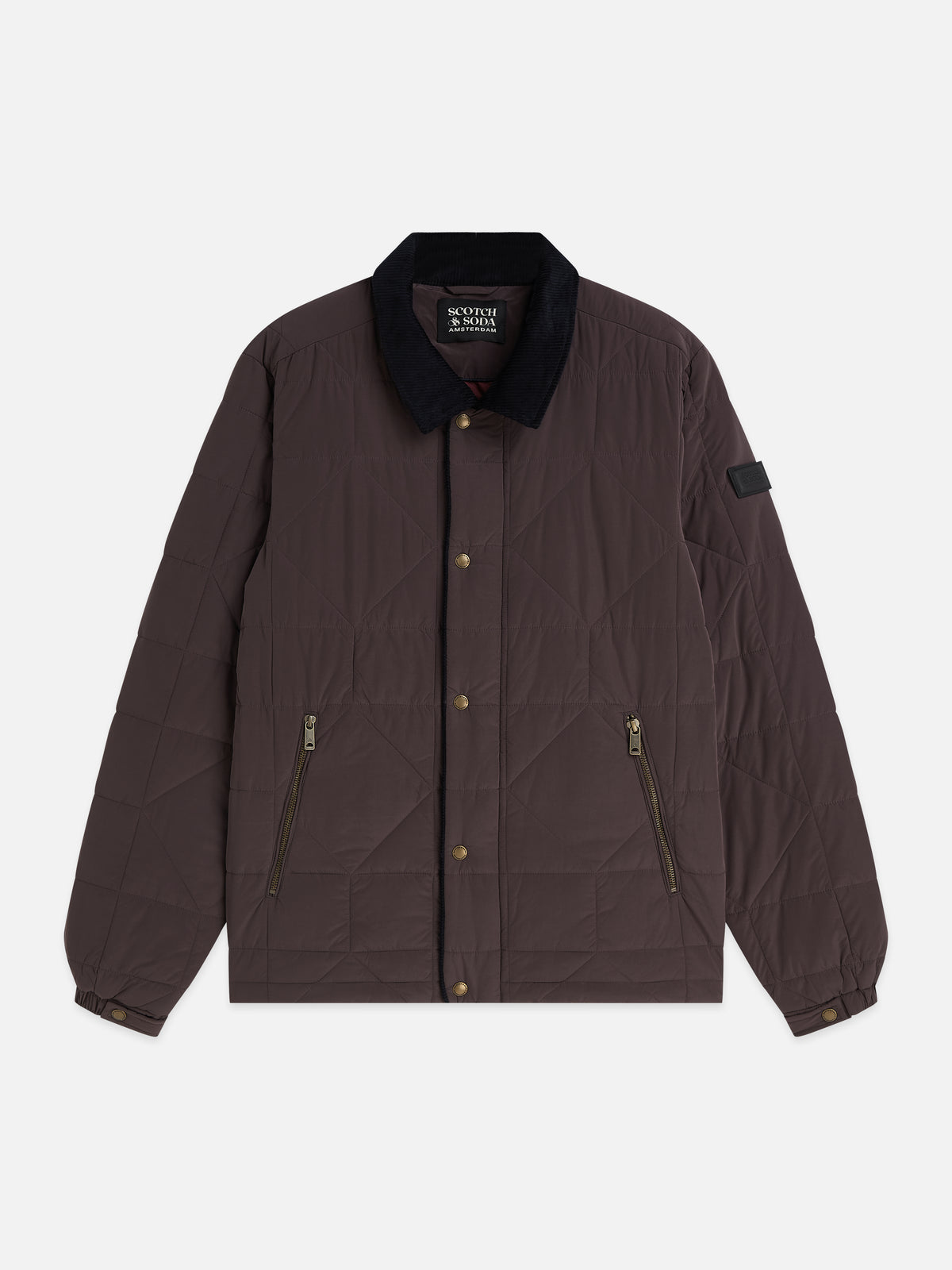 Dark Slate Gray ג'קט מרופד לגברים Quilted Geo SCOTCH & SODA