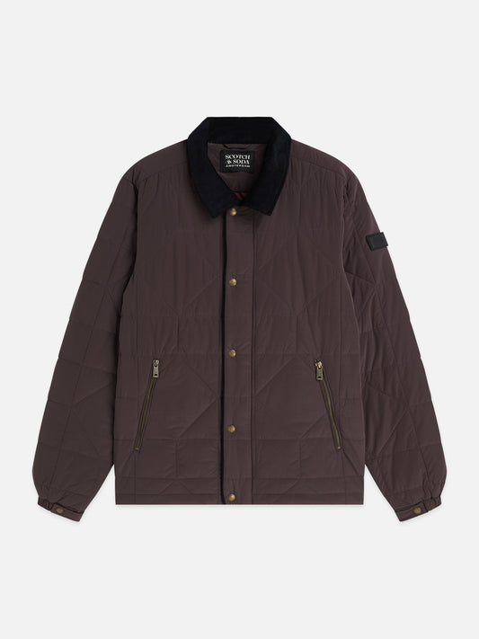 Dark Slate Gray ג'קט מרופד לגברים Quilted Geo SCOTCH & SODA