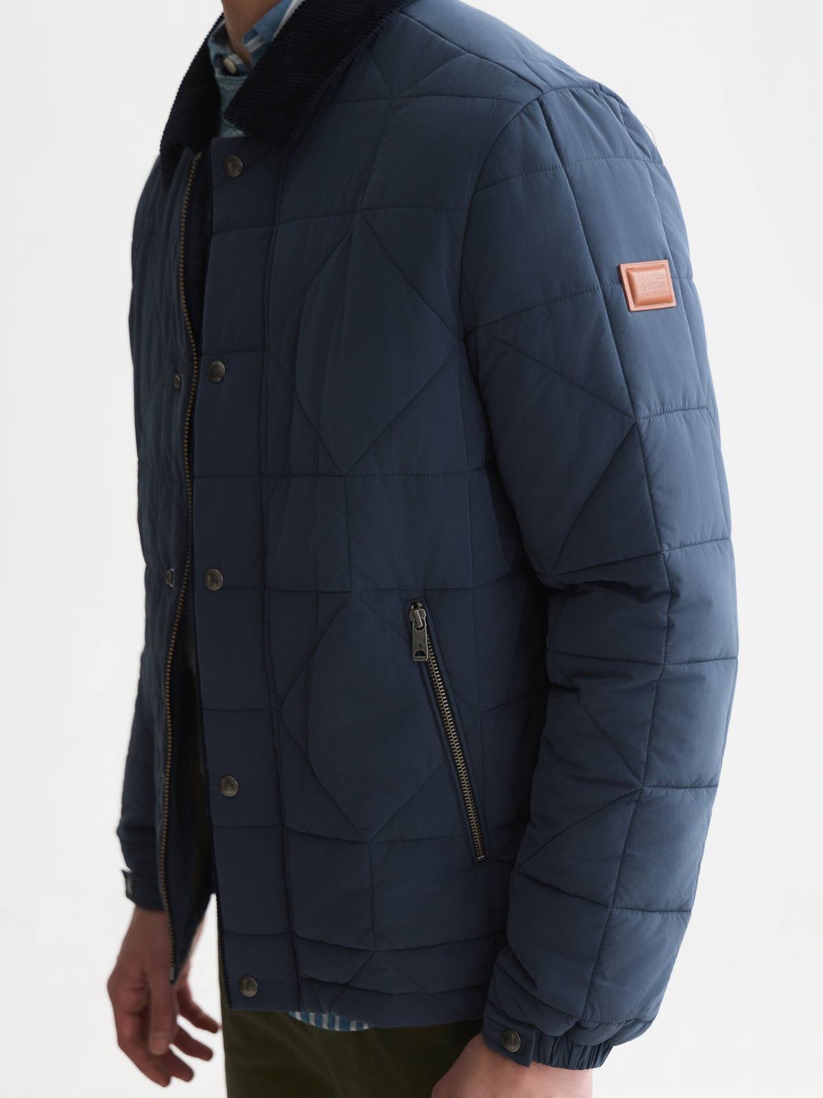 Dark Slate Gray ג'קט מרופד לגברים Quilted Geo SCOTCH & SODA