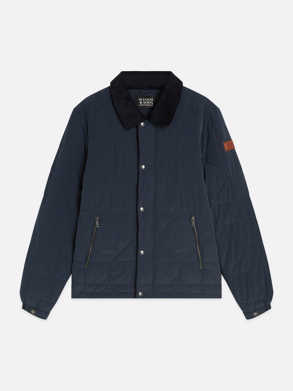 Dark Slate Gray ג'קט מרופד לגברים Quilted Geo SCOTCH & SODA