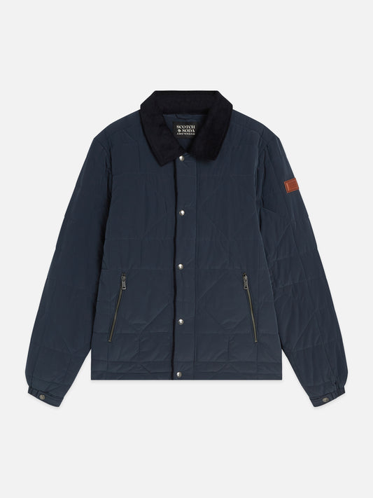 Dark Slate Gray ג'קט מרופד לגברים Quilted Geo SCOTCH & SODA