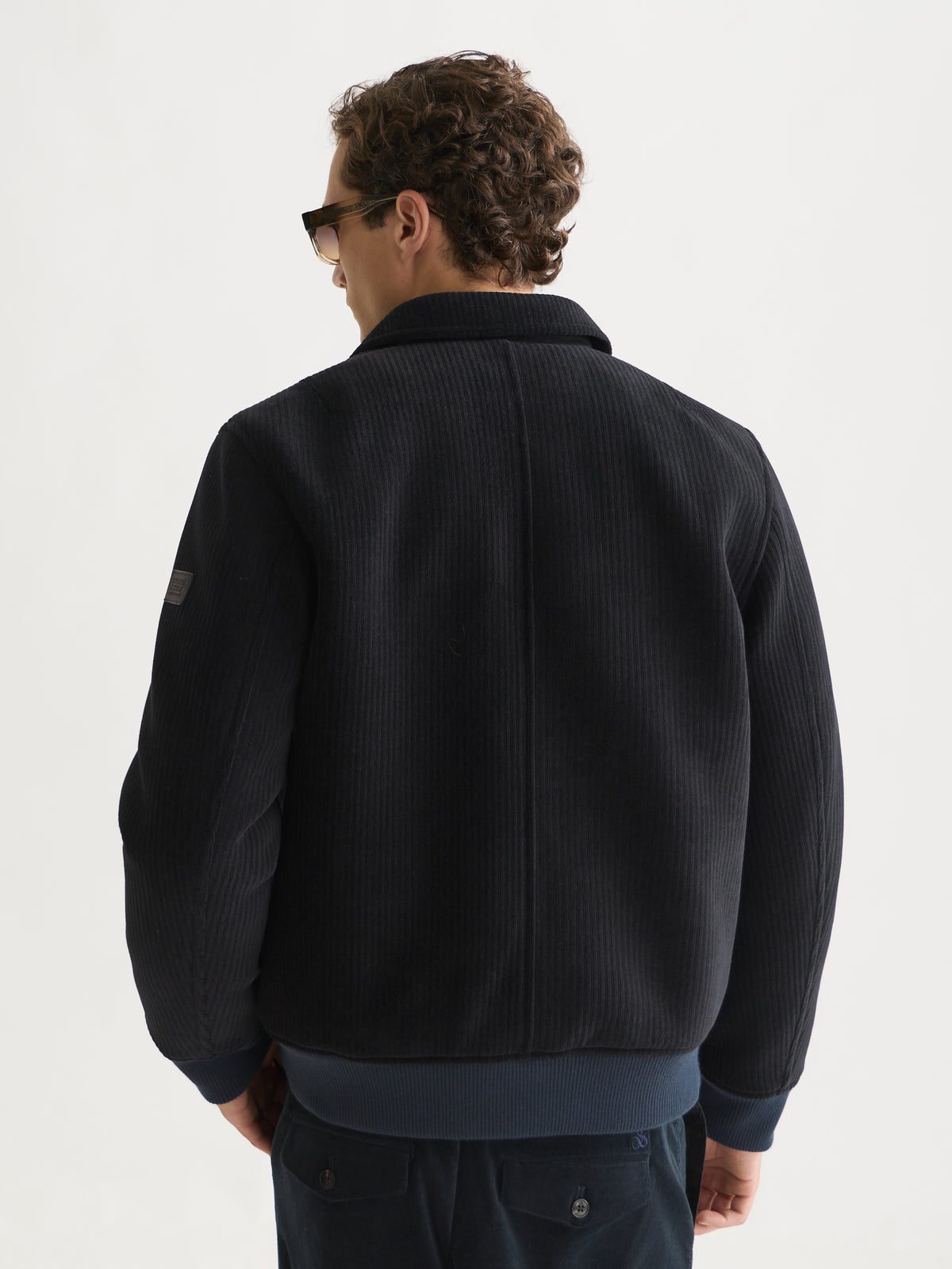 Black ג'קט לגברים Velvet Blouson SCOTCH & SODA