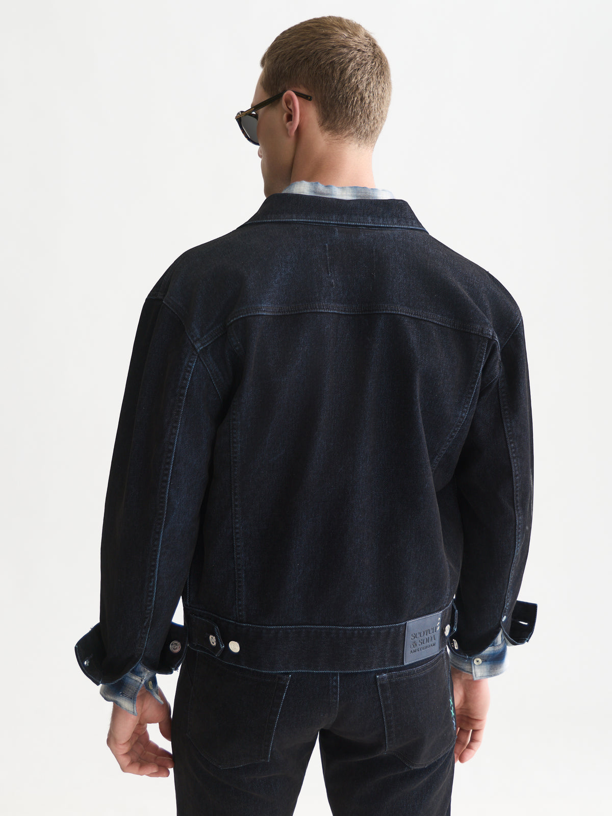 White Smoke ג'קט דנים לגברים Denim Flock Trucker SCOTCH & SODA