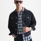White Smoke ג'קט דנים לגברים Denim Flock Trucker SCOTCH & SODA