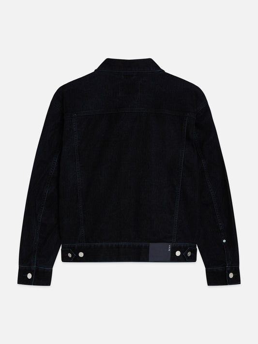 Black ג'קט דנים לגברים Denim Flock Trucker SCOTCH & SODA