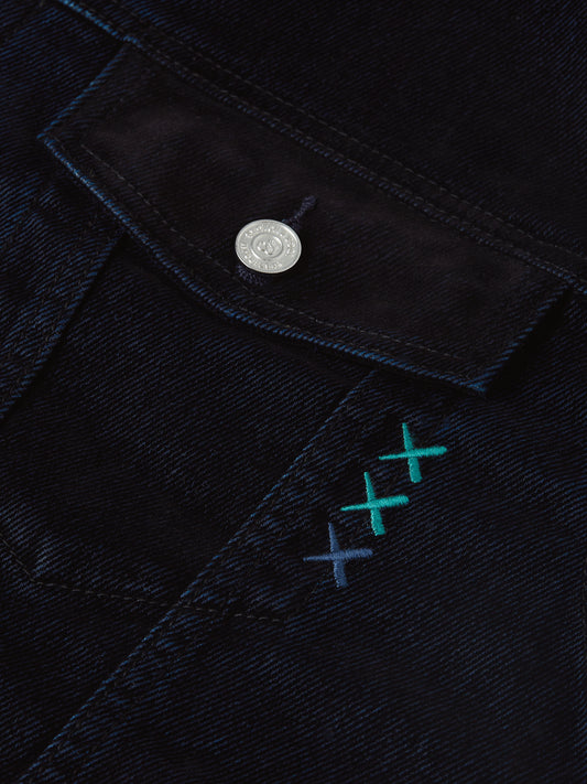 Black ג'קט דנים לגברים Denim Flock Trucker SCOTCH & SODA