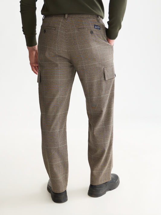 White Smoke מכנסיים ארוכים לגברים Otis Checked Cargo SCOTCH & SODA