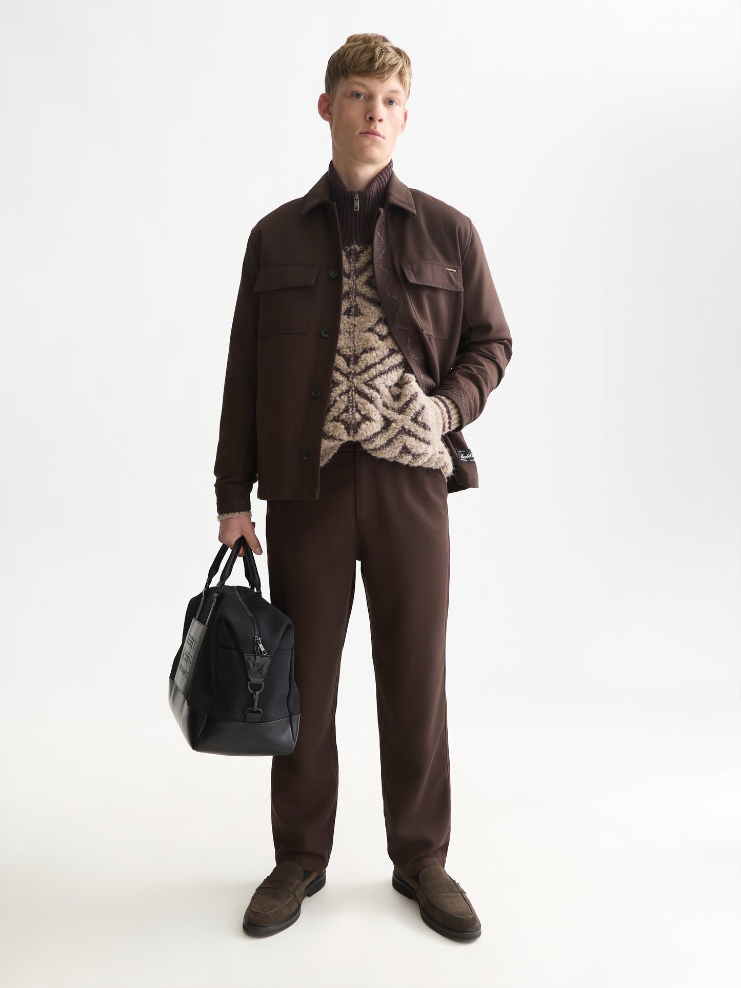 White Smoke מכנסיים ארוכים לגברים Harper Embroidered SCOTCH & SODA