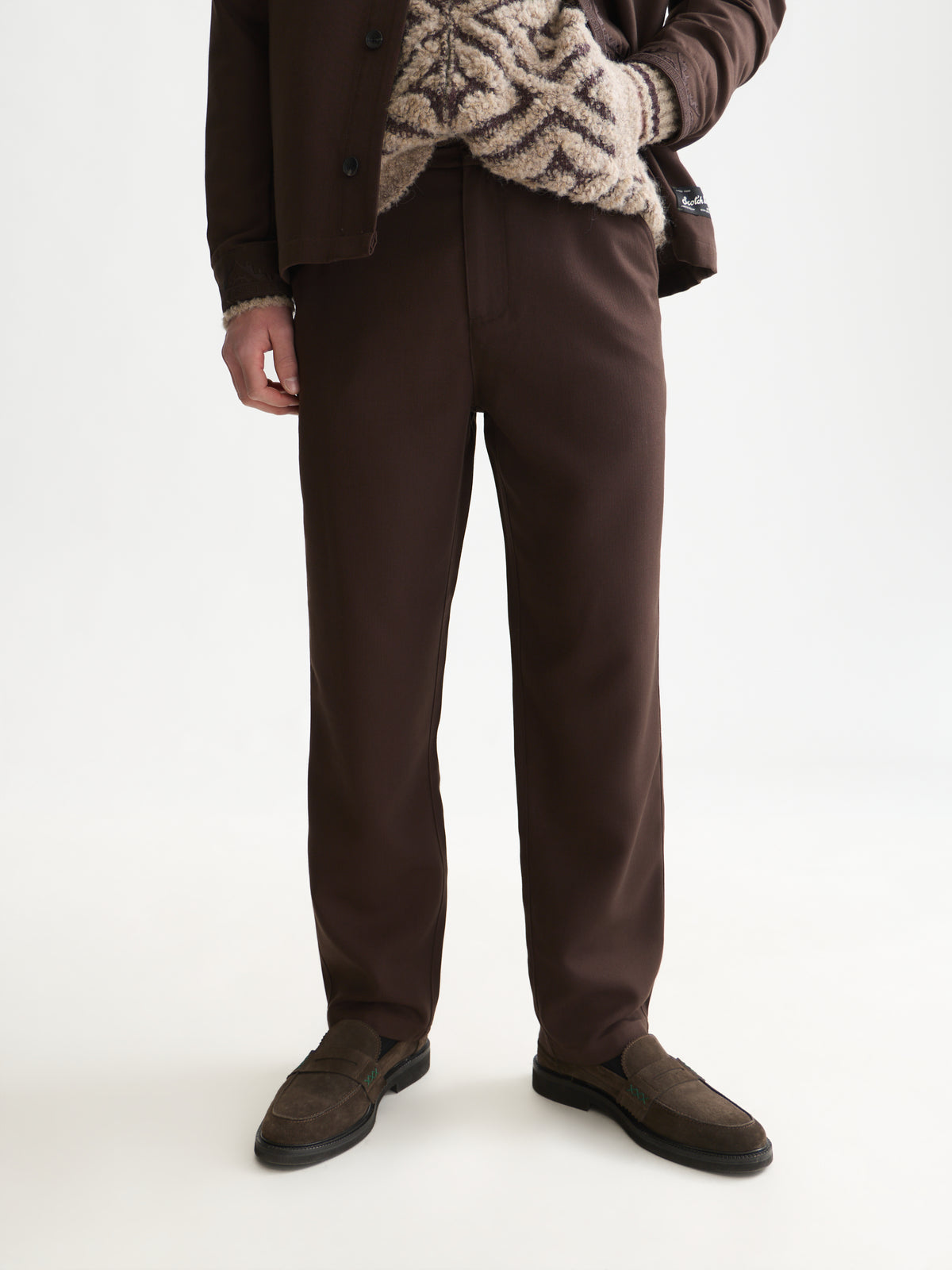 White Smoke מכנסיים ארוכים לגברים Harper Embroidered SCOTCH & SODA